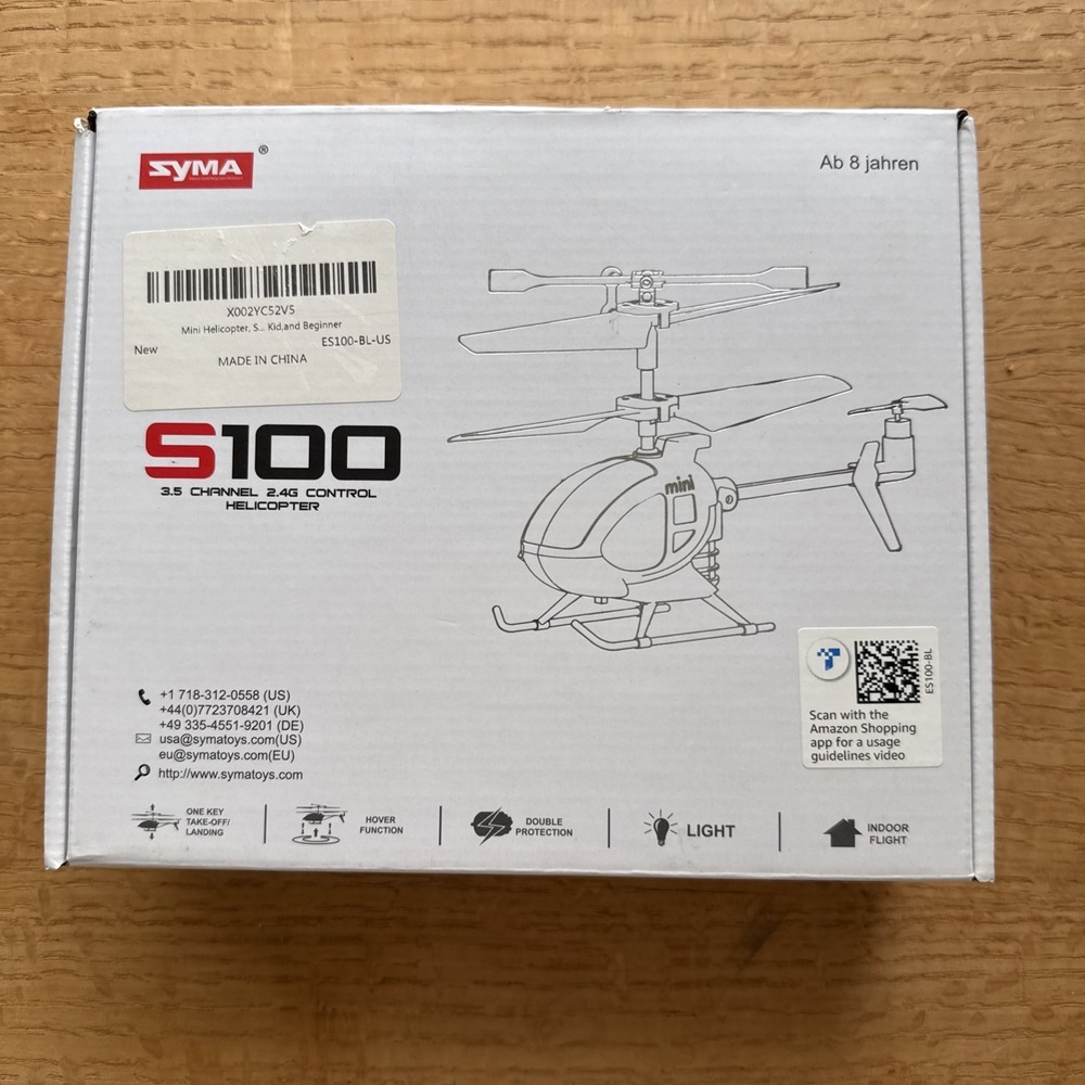 SYMA S100 Mini RC Helicopter with Gyro Stabilizer, Altitude Hold, 3.5 Channel...